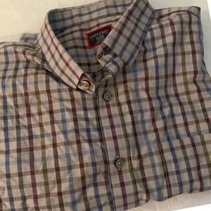 UNTUCKit Button Down Mens XL Multi Color Plaid Excellent Wrinkle Free Cotton